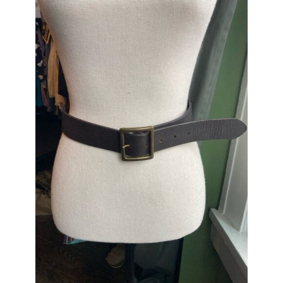 Womans Vintage Leather Belt Brown Color - Picture 2 of 9